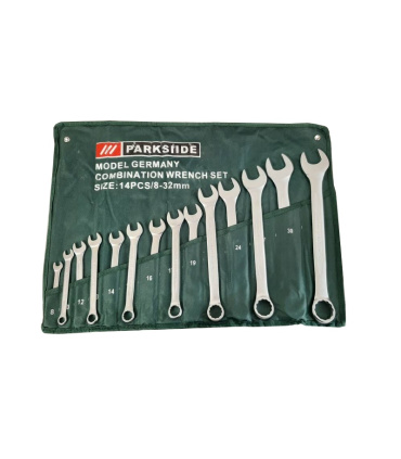 ست آچار 14 پارچه یکسر تخت یکسر رینگی پارکساید PARKSIIDE طرح اورجینال آلمان