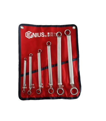 ست آچار 6 عددی دو سر رینگ اینچی جنیوس GENIUS مدل DE-7106S