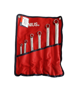 ست آچار 6 عددی دو سر رینگ اینچی جنیوس GENIUS مدل DE-706S