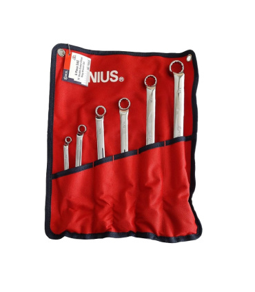 ست آچار 6 عددی دو سر رینگ اینچی جنیوس GENIUS مدل DE-706S