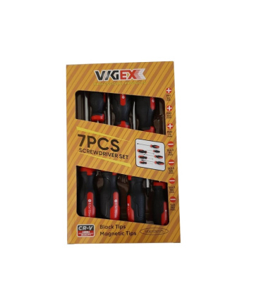 ست پیچ گوشتی 7 عددی دوسو و چهارسو VKIEX مدل VG01DO175