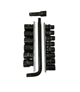 ست بکس بلند ریلی فشارقوی 16 پارچه درایو 1/2 سایز 10تا24 شش پر وایساپ WISEUP مدل 070204