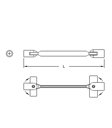 آچار سایز 17*16 دوسر بکس متحرک لولایی 12پر جنیوس GENIUS مدل 501617
