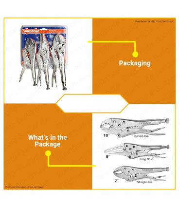 ست انبر قفلی 3 عددی وادفو WADFOW مدل 5703
