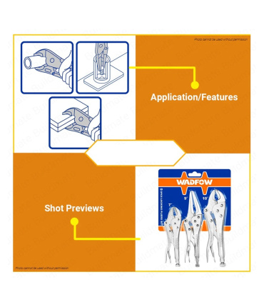 ست انبر قفلی 3 عددی وادفو WADFOW مدل 5703