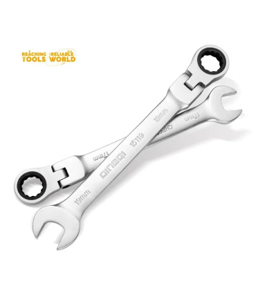 ست آچار 7 عددی یکسر تخت و رینگ جغجغه ای تاشو لولایی دینگی DINGQI مدل ART:15002