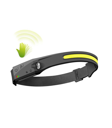 چراغ پیشانی ژله ای سنسوردار مدل COB_XPE ا USB Rechargeable sensor Induction Headlamp