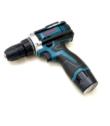 دریل پیچ گوشتی شارژی دوباتری 12ولت دو دنده بالوازم پی‌ای‌پی PAP مدل CD-1225 گارانتی‌دار