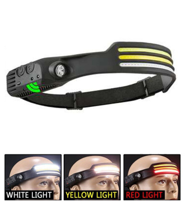 چراغ پیشانی ژله ای 3 خط XPE - COB سنسوردار مدل W689-3