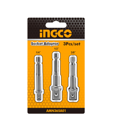 ست 3عددی رابط سر دریل به بکس خور درایو 1/4 - 3/8 - 1/2 اینکو INGCO مدل AMN365A01