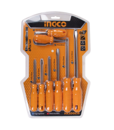 مجموعه 8 عددی پیچ گوشتی انجیکو INGCO مدل HKSD0858