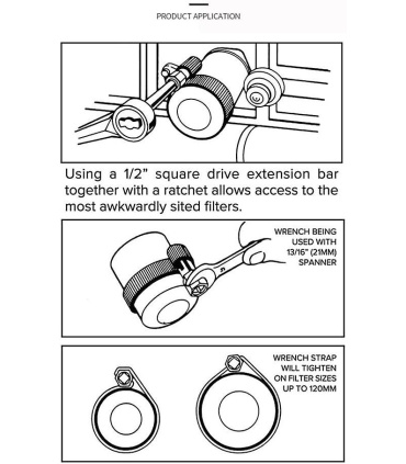 آچار فیلتر روغن بازکن زنجیری بکسی JK