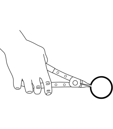 انبر رینگ بازکن سرکج رینگ های C تایپ HANDY FORCE مدل GL0002