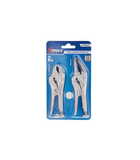 انبر قفلی 4.5 اینچ و انبر قفلی دمباریک 5 اینچ وی تولز VTOOLS مدل VT2169