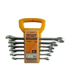 ست آچار یکسر تخت یکسر رینگی 6 عددی 8تا17 دینگی DINGQI مدل 11102 (دینگشی)