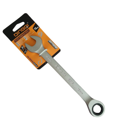 آچار صنعتی یک سر تخت و یکسر رینگ جغجغه ای سایز 16 دینگی DINGQI مدل 15016