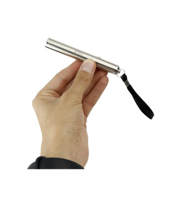 چراغ قوه استیل باطری خور 100mm