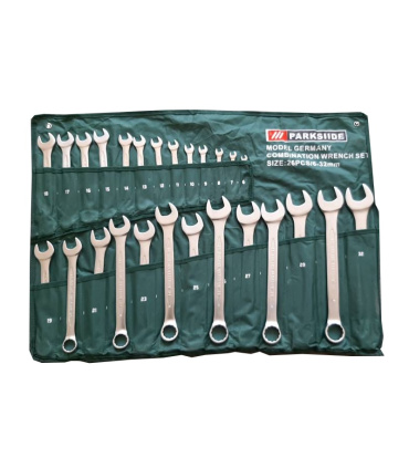 جعبه باز: ست آچار 26 عددی یکسر تخت و یکسر رینگ پارکساید PARKSIIDE آلمان