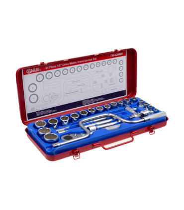 جعبه بکس 24پارچه سفید 12پر درایو1/2 جنیوس GENIUS مدل TW-424M5 | پسکرایه