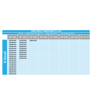 زنجیر چرخ پارچه ای نانو نصب سریع MATTER سایز XS اندازه تایر 13تا15 اصل ترکیه (مناسب پیکان/پراید/پژو)