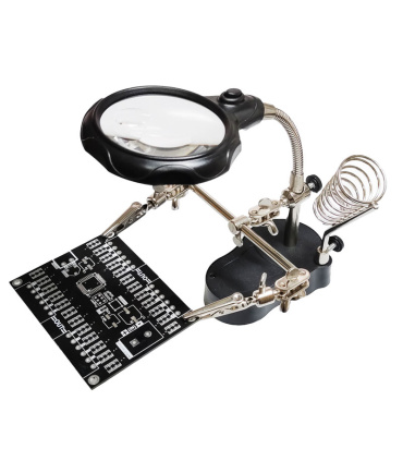 گیره مونتاژ ذره بین دار به همراه پایه هویه TE-801