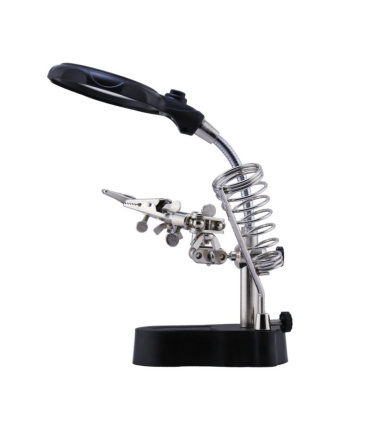 گیره مونتاژ ذره بین دار به همراه پایه هویه TE-801