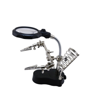 گیره مونتاژ ذره بین دار به همراه پایه هویه TE-801