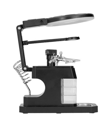 گیره مونتاژ ذره بین دار به همراه پایه هویه TE-803