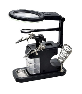 گیره مونتاژ ذره بین دار به همراه پایه هویه TE-803