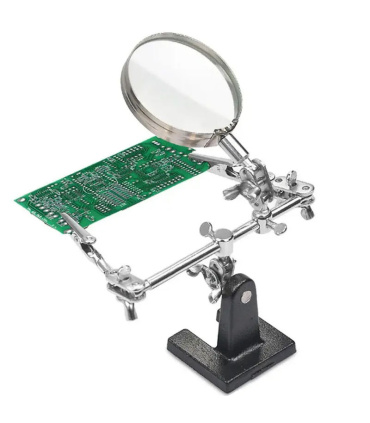 گیره مونتاژ ذره بین دار به همراه پایه هویه TE-805