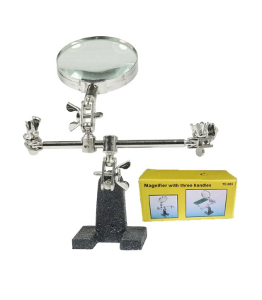 گیره مونتاژ ذره بین دار به همراه پایه هویه TE-805