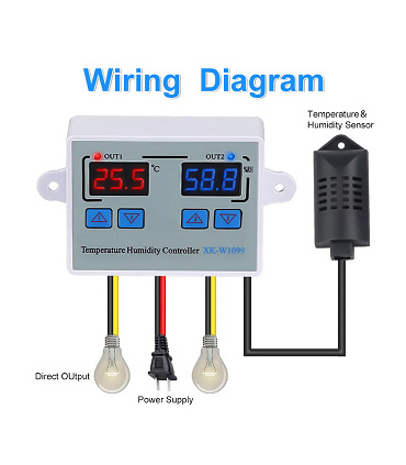 ماژول ترموستات دما و رطوبت XK-W1099  ولتاژ 12V