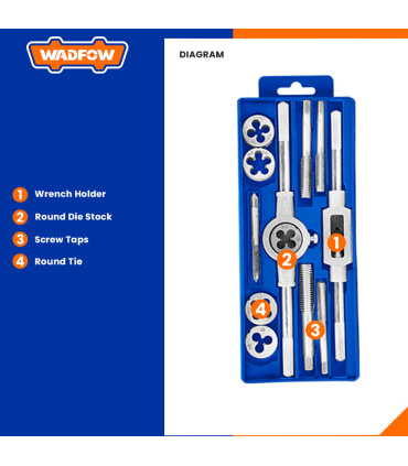 مجموعه 12 عددی قلاویز و حدیده وادفو WADFOW مدل WAJ1L01