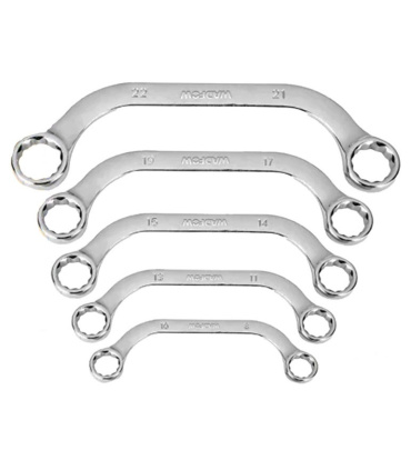 ست آچار 5 عددی دو سر رینگی C تایپ هلالی وادفو WADFOW مدل WFR3405