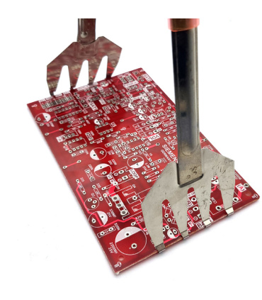 چنگال وان قلع گیره برد مخصوص وان Stainless Steel Tin Soldering Pot Gold Tone