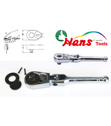 دسته بکس جغجغه ای تاشو درایو 1/2 هنس HANS مدل 4144PQ