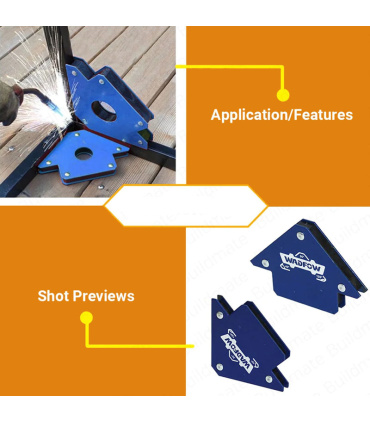 گونیا مگنتی 3 اینچ جوشکاری وادفو WADFOW مدل WMC1603 (مغناطیسی)