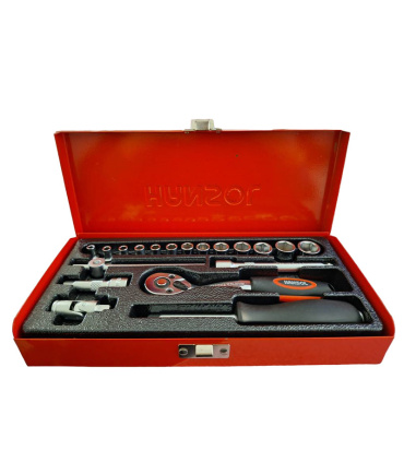 جعبه بکس 23 پارچه 4تا14 سفید درایو 1/4 هانسول HANSOL مدل HS8523