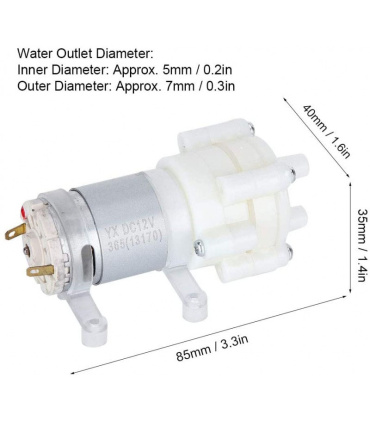 موتور پمپ هوا و آب 12 ولت DC دیافراگمی مدل R385/R365