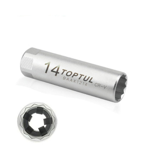 بکس شمع سایز 14 درایو 3/8 تاپ تول TOPTUL مدل BAAX1214