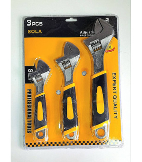 مجموعه 3 عددی آچار فرانسه 8-10-12 اینچ سولا SOLA