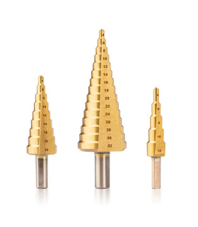 ست مته مخروطی 3 عددی فلز دینگی DINGQI مدل ART:136005 مته کاجی