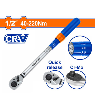 آچار ترکمتر 220-40 نیوتن متر درایو 1/2 اینچ وادفو WADFOW مدل WWQ1D12