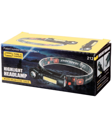 چراغ قوه پیشانی و دستی مگنتی شارژی XPE-COB مدل 212