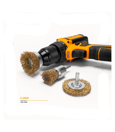 ست 3 تکه فرچه (برس) سیمی سر دریلی دینگی DINGQI مدل 138030