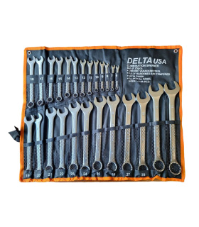 ست آچار 25 عددی یکسر تخت یکسر رینگی 6تا32 دلتا یو اس آ DELTA USA