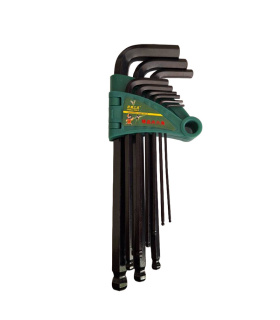 آچار آلن بلند شش گوش9عددی L شکل ته گرد جیانگالو JIANGLU TOOLS