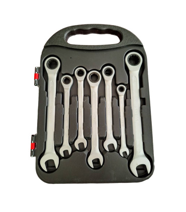 ست آچار 8 عددی یکسر تخت و رینگ جغجغه ای سوباشی SUBASHI