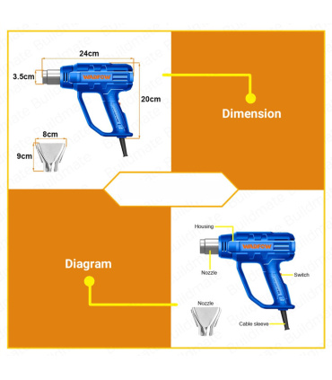 ﺳﺸﻮار صنعتی 1800 وات وادﻓﻮ WADFOW مدل WHG1514