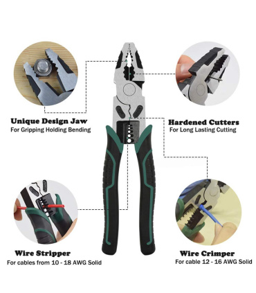 انبر دست چندکاره حرفه ای صنعتی 9 اینچ توسین TOSEN مدل 11116